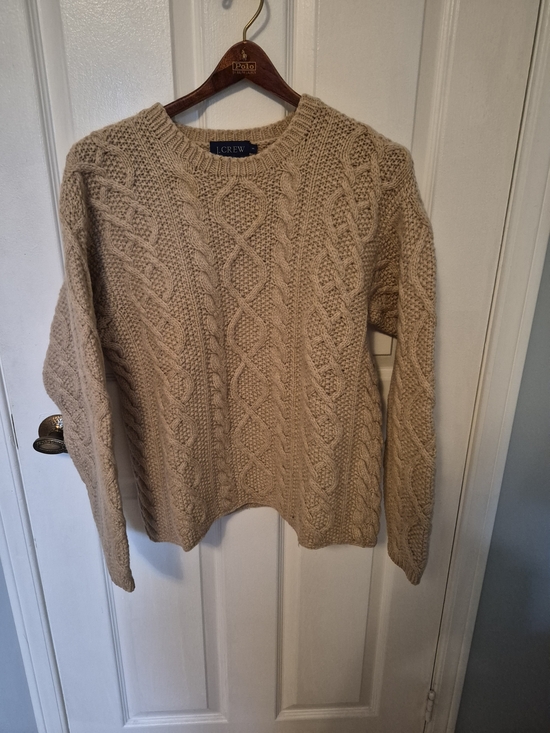 J. Crew Sweaters - J. Crew Fisherman Knit 100% Wool Sweater Size S